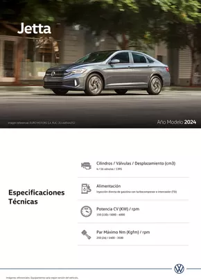 Catálogo Volkswagen en Cusco | Jetta  | 2024-10-29T00:00:00.000Z - 2025-06-30T00:00:00.000Z