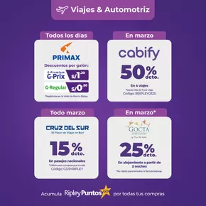 Catálogo Banco Ripley en Piura | Viajes,Automotriz | 2025-03-05T00:00:00.000Z - 2025-03-31T00:00:00.000Z