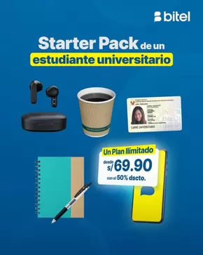 Catálogo Bitel | StarterPack de un estudiante universitario | 2025-04-22T00:00:00.000Z - 2025-04-27T00:00:00.000Z