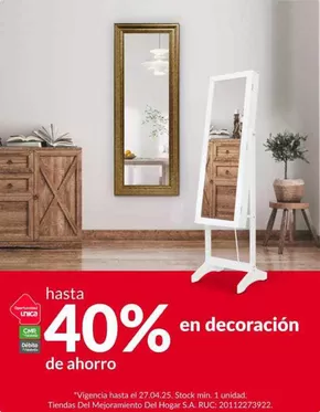 Catálogo Sodimac en Lima | hasta 40% en decoracion | 2025-04-22T00:00:00.000Z - 2025-04-27T00:00:00.000Z