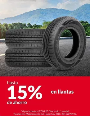 Catálogo Sodimac | Hasta 15% en llantas  | 2025-04-22T00:00:00.000Z - 2025-04-27T00:00:00.000Z