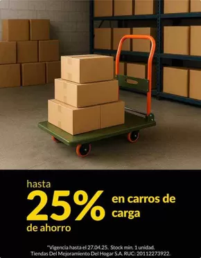 Catálogo Sodimac en Cajamarca | hasta 25% en carros de carga  | 2025-04-22T00:00:00.000Z - 2025-04-27T00:00:00.000Z