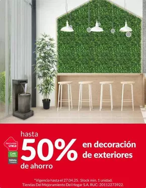Catálogo Sodimac en Lima | hasta 50% en decoracion de exteriores  | 2025-04-22T00:00:00.000Z - 2025-04-27T00:00:00.000Z