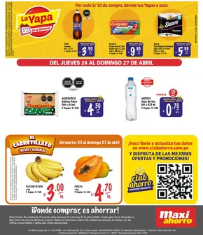 Catálogo MaxiAhorro en Callao | Ofertas y gangas exclusivas | 2025-04-25T00:00:00.000Z - 2025-04-27T00:00:00.000Z