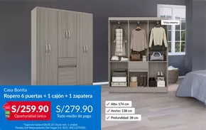 Catálogo Sodimac | Ropero 6 puertas+1 cajon+1 zapatera | 2025-04-29T00:00:00.000Z - 2025-05-04T00:00:00.000Z