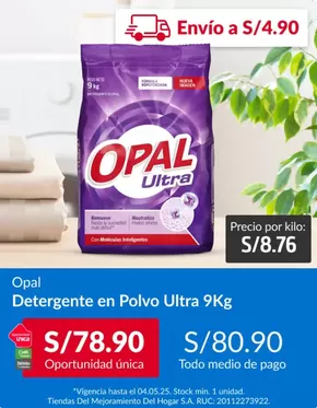 Catálogo Sodimac | Detergente en polvo ultra 9kg | 2025-04-29T00:00:00.000Z - 2025-05-04T00:00:00.000Z