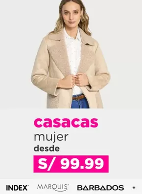 Catálogo Ripley | Casacas mujer S/99.99 | 2025-04-30T00:00:00.000Z - 2025-05-04T00:00:00.000Z