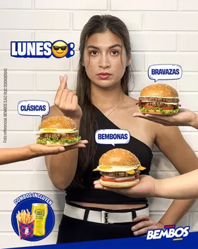 Catálogo Bembos | POV eres un lunes de bajón, pero Bembos te la sube con sus combos medianos a la carta a 40% de descuento | 2025-05-06T00:00:00.000Z - 2025-05-11T00:00:00.000Z