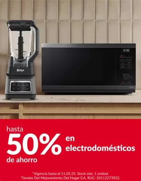 Catálogo Sodimac | hasta 50% en electrodomesticos | 2025-05-06T00:00:00.000Z - 2025-05-11T00:00:00.000Z