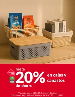 Catálogo Sodimac | hasta 20% en cajas y canastos | 2025-05-06T00:00:00.000Z - 2025-05-11T00:00:00.000Z