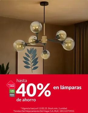 Catálogo Sodimac | hasta 40% en lamparas | 2025-05-06T00:00:00.000Z - 2025-05-11T00:00:00.000Z