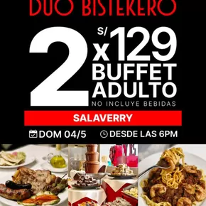 Catálogo La Bistecca | 2X buffet adulto S/129 | 2025-05-06T00:00:00.000Z - 2025-05-11T00:00:00.000Z
