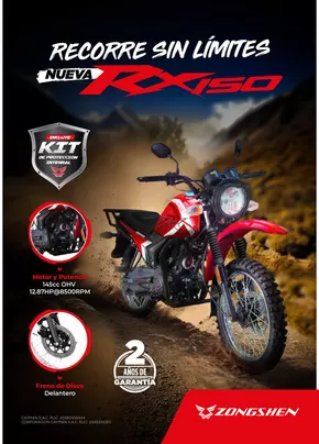 Catálogo Zongshen en Piura | volante rx150 nueva | 2025-05-12T00:00:00.000Z - 2025-12-31T00:00:00.000Z