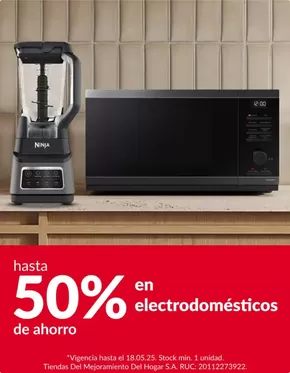 Catálogo Sodimac | hasta 50%en electrodomesticos | 2025-05-13T00:00:00.000Z - 2025-05-18T00:00:00.000Z