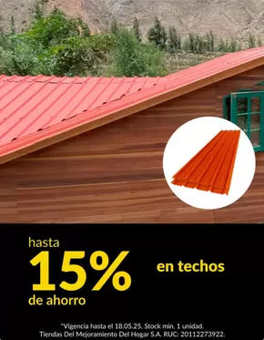 Catálogo Sodimac | hasta 15% en techos | 2025-05-13T00:00:00.000Z - 2025-05-18T00:00:00.000Z