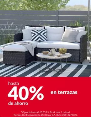 Catálogo Sodimac en Lima | Hasta 40% en terrazas | 2025-05-15T00:00:00.000Z - 2025-05-18T00:00:00.000Z