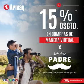 Catálogo Armaq | 15% dscto en compras de manera virtual x dia del padre | 2025-05-19T00:00:00.000Z - 2025-06-15T00:00:00.000Z