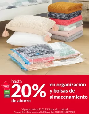Catálogo Sodimac en Lima | hasta 20% en organizacion y bolsad de almacenamineto | 2025-05-20T00:00:00.000Z - 2025-05-25T00:00:00.000Z