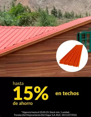 Catálogo Sodimac en Lima | hasta 15% en techos | 2025-05-20T00:00:00.000Z - 2025-05-25T00:00:00.000Z