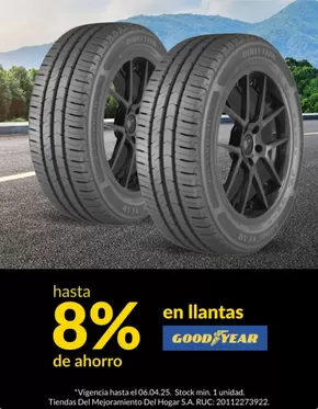 Catálogo Sodimac en Lima | hasta 8% en llantas  | 2025-05-20T00:00:00.000Z - 2025-05-25T00:00:00.000Z