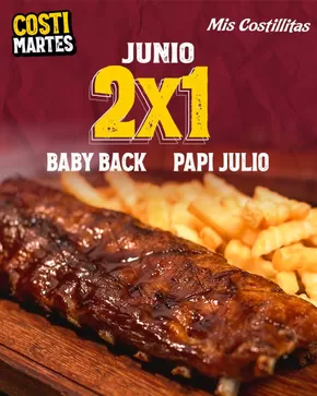 Catálogo Mis Costillitas en Arequipa | 2x1 en nuestros cortes bandera PAPI JULIO o BABY BACK | 2025-06-04T00:00:00.000Z - 2025-06-30T00:00:00.000Z