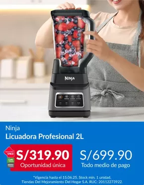 Catálogo Sodimac en Callao | Licuadora  | 2025-06-10T00:00:00.000Z - 2025-06-15T00:00:00.000Z