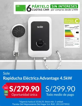 Catálogo Sodimac en Callao | Rapiducha Electrica  | 2025-06-10T00:00:00.000Z - 2025-06-15T00:00:00.000Z