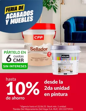 Catálogo Sodimac en Lima | Hasta 10% en pintura | 2025-06-17T00:00:00.000Z - 2025-06-22T00:00:00.000Z