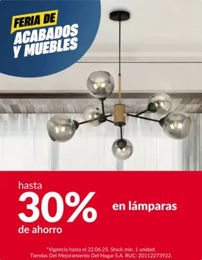 Catálogo Sodimac en Lima | Hasta 30% en lamparas | 2025-06-17T00:00:00.000Z - 2025-06-22T00:00:00.000Z