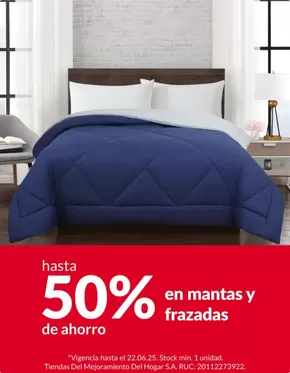 Catálogo Sodimac en Lima | Hasta 50% en mantas y frazadas | 2025-06-17T00:00:00.000Z - 2025-06-22T00:00:00.000Z
