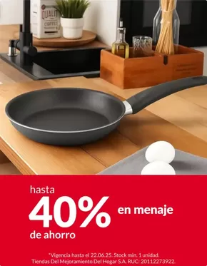 Catálogo Sodimac en Lima | Hasta 40% en menaje | 2025-06-17T00:00:00.000Z - 2025-06-22T00:00:00.000Z