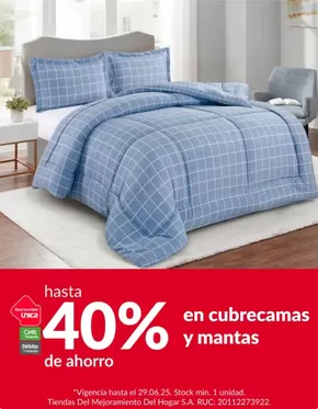 Catálogo Sodimac en Lima | Hasta 40% en cubrecamas y mantas  | 2025-06-24T00:00:00.000Z - 2025-06-29T00:00:00.000Z
