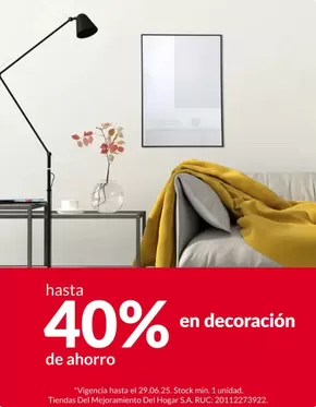 Catálogo Sodimac en Lima | Hasta 40% en decoracion | 2025-06-24T00:00:00.000Z - 2025-06-29T00:00:00.000Z