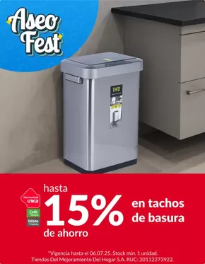 Catálogo Sodimac en Lima | Hasta 15% en tachos de basura  | 2025-07-02T00:00:00.000Z - 2025-07-06T00:00:00.000Z
