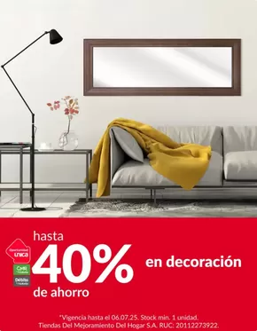 Catálogo Sodimac | Hasta 40% en decoracion | 2025-07-02T00:00:00.000Z - 2025-07-06T00:00:00.000Z