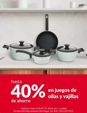 Catálogo Sodimac en Trujillo | hasta 40% en juegos de ollas y vajillas  | 2025-07-02T00:00:00.000Z - 2025-07-06T00:00:00.000Z