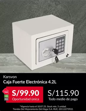 Catálogo Sodimac en Trujillo | Caja fuerte electronica  | 2025-07-02T00:00:00.000Z - 2025-07-10T00:00:00.000Z
