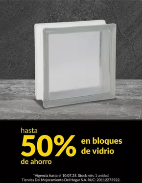 Catálogo Sodimac en Trujillo | Hasta 50% en bloques de vidrio  | 2025-07-02T00:00:00.000Z - 2025-07-10T00:00:00.000Z